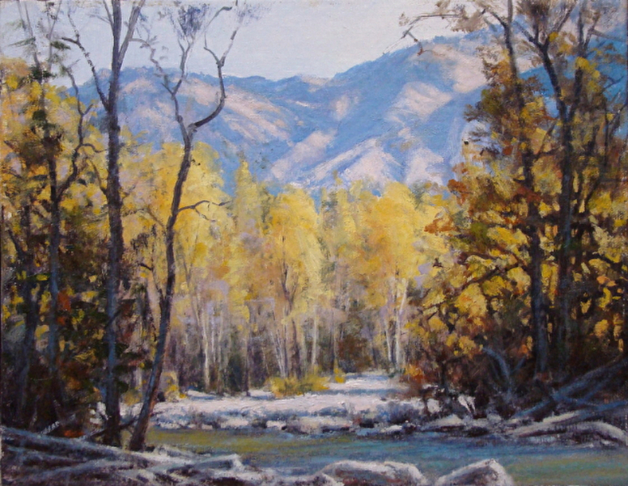 Aspen Creek by Bruce Peil Oil ~ 8 x 10